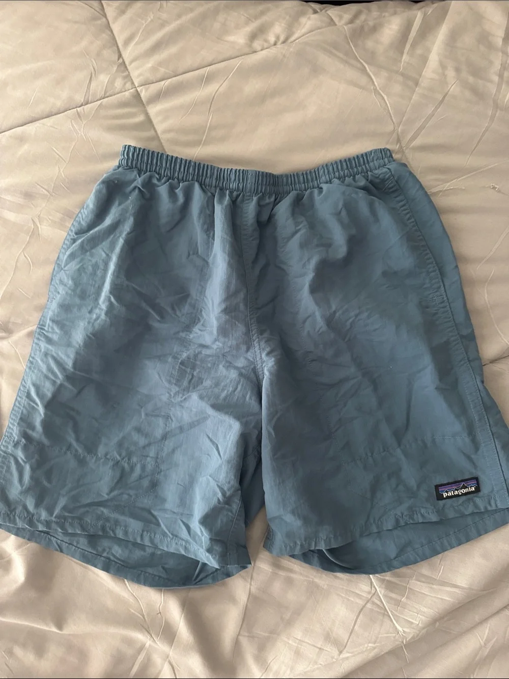 Patagonia Blue Men's Elastic Waist Swim Shorts
